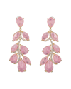 Eye Candy La Cz Julie Pink Drop Statement Earrings