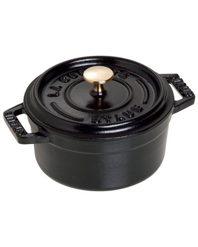 Staub Black Cast Iron 0.25qt Mini Round Cocotte