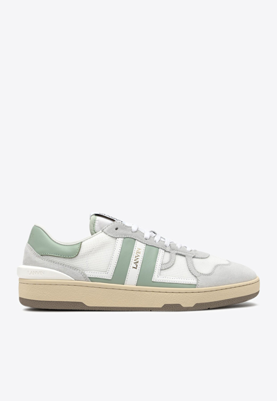 Lanvin Panelled Low-top Sneakers In White Sage