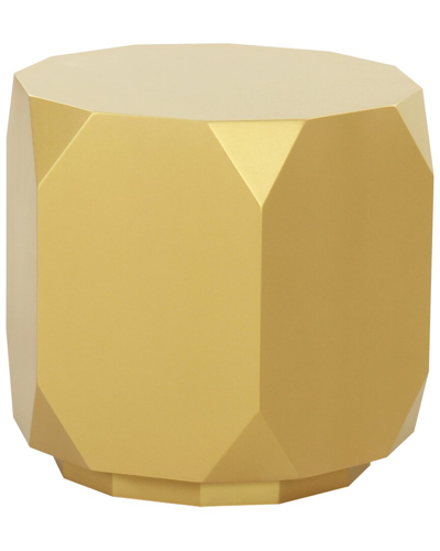 Pasargad Home Selva Wood Finish Side Table In Gold