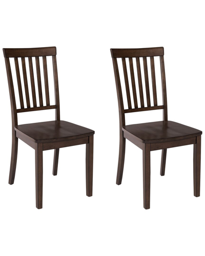 Progressive Furniture Set Of 2 Dining Chairs In Brown