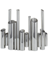 Cosmoliving By Cosmopolitan Silver Stainless Steel Organ Pipe Tube Vase In Silver