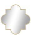 Cosmoliving By Cosmopolitan Gold Metal Quatrefoil Wall Mirror In Gold