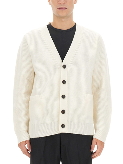 Ballantyne V-neck Cardigan In White