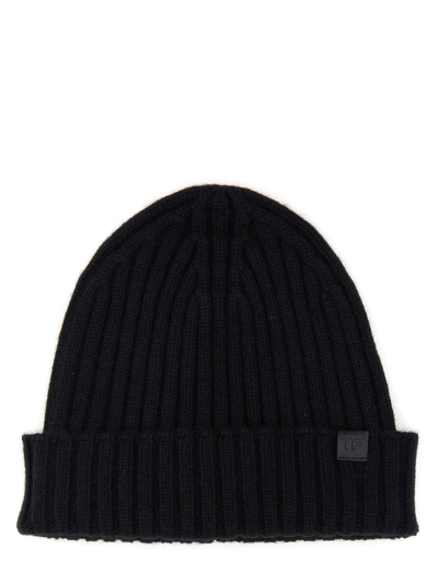 Tom Ford Beanie Hat In Nero