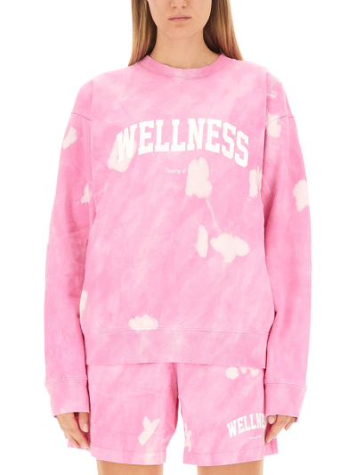 Sporty And Rich Sweatshirt With Logo In Pink