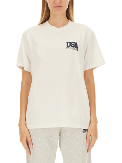 Sporty And Rich T-shirt With Logo In White