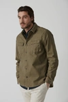 FRANK + OAK Washed Military Overshirt In Silver Sage,94601