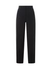 Giorgio Armani Low-rise Wide-leg Trousers In Black