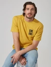 FRANK + OAK Cotton "Cheers" T-Shirt in Yellow,101782