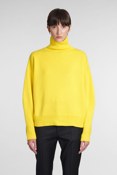 Isabel Marant Roll-neck Cashmere Jumper In Yellow