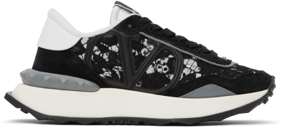 Valentino Garavani White & Black Lacerunner Sneakers In A23 Nero/pastel