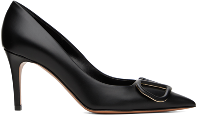 VALENTINO GARAVANI BLACK VLOGO PUMPS