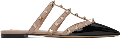 Valentino Garavani Patent Leather Rockstud Mule In Nude