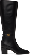 VALENTINO GARAVANI BLACK TAN-GO BOOTS