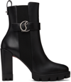 Christian Louboutin Cl Chelsea Lug Leather Ankle Boots 100 In Bk01 Black