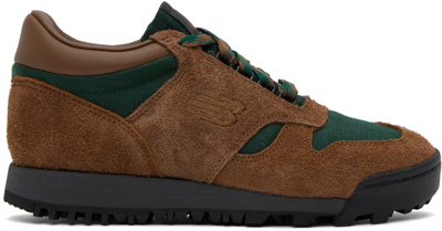 New Balance Rainier Leather And Cordura-trimmed Suede Sneakers In Brown