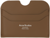 Acne Studios Large Elmas Leather Card Holder In 640 Camel Brown