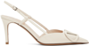 Valentino Garavani Vlogo Signature Patent Leather Slingback Pump 80mm Woman Light Ivory 42 In I16 Light Ivory