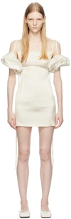 Jacquemus Off-white Le Chouchou 'la Mini Robe Chouchou' Minidress In 110 Off/white