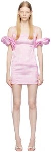Jacquemus La Mini Robe Chouchou Dress Print Toile De Jouy Pink In 4bw Print Toile Pink