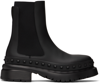 Valentino M-way Rockstud Ankle Boot In Calfskin Leather In 0no Nero