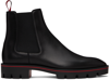 CHRISTIAN LOUBOUTIN BLACK ALPINOSOL CHELSEA BOOTS