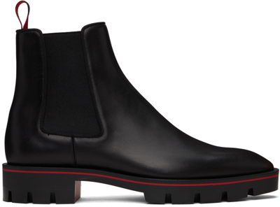 Christian Louboutin Alpinono Leather Chelsea Boots In Black