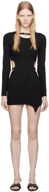 Heliot Emil Black Orderly Minidress In Black