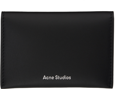 Acne Studios Black Folded Card Holder In 900 Black