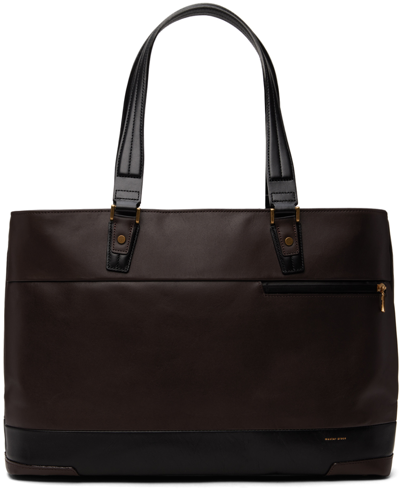 Master-piece Brown Gloss Briefcase In Choco