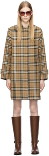 BURBERRY TAN CHECK TRENCH COAT