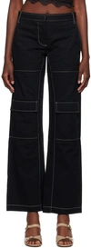 Bec & Bridge Black Flynn Trousers In Black/oyster