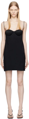 Bevza Black Seashell Minidress In Black