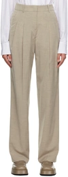 THE FRANKIE SHOP TAUPE GELSO TROUSERS
