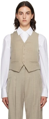 THE FRANKIE SHOP TAUPE GELSO waistcoat