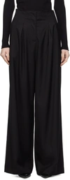 Remain Birger Christensen Wide Leg Pleated Suiting Pant With Back Pockets In 1000 Black