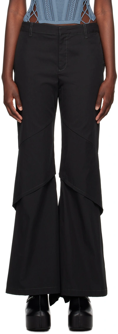 Dion Lee Black Drape Trousers