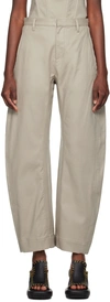 DION LEE BEIGE ARCH TROUSERS