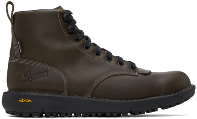 Danner Brown Logger 917 Boots In Charcoal