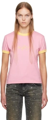 GCDS PINK 'WIFEY' T-SHIRT