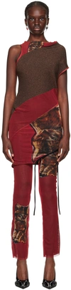 Ottolinger Asymmetric Panelled Minidress In Tobias Spichtig Red