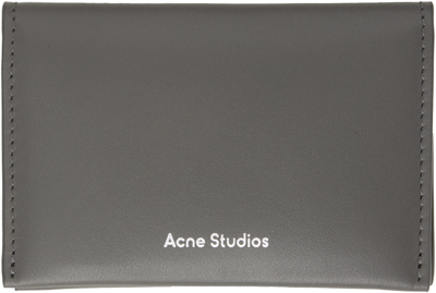 Acne Studios Gray Folded Card Holder In Aa3 Dark Grey