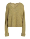 American Vintage Woman Sweater Military Green Size L Acrylic, Alpaca Wool, Polyamide, Wool, Elastane