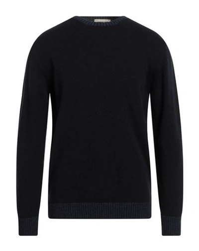 Cashmere Company Man Sweater Midnight Blue Size 44 Wool In Blue
