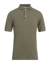 Gran Sasso Man Polo Shirt Military Green Size 36 Cotton