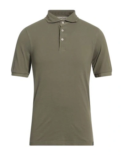 Gran Sasso Man Polo Shirt Military Green Size 36 Cotton