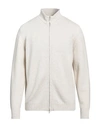 Filippo De Laurentiis Man Cardigan Beige Size 46 Merino Wool, Cashmere
