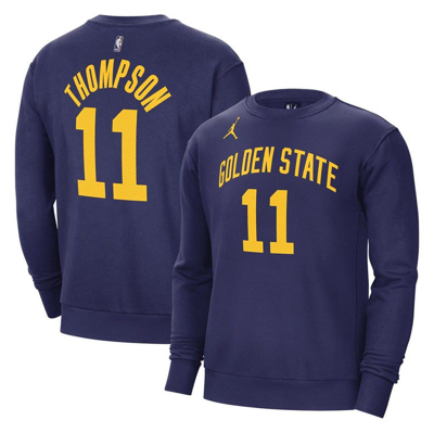 Jordan Brand Klay Thompson Navy Golden State Warriors Statement Name & Number Pullover Sweatshirt