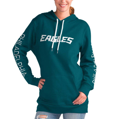 G-iii 4her By Carl Banks Midnight Green Philadelphia Eagles Extra Inning Pullover Hoodie